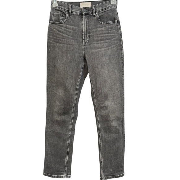 Everlane High Waist Straight Jeans 27 Black Washed Gray - Picture 1 of 6